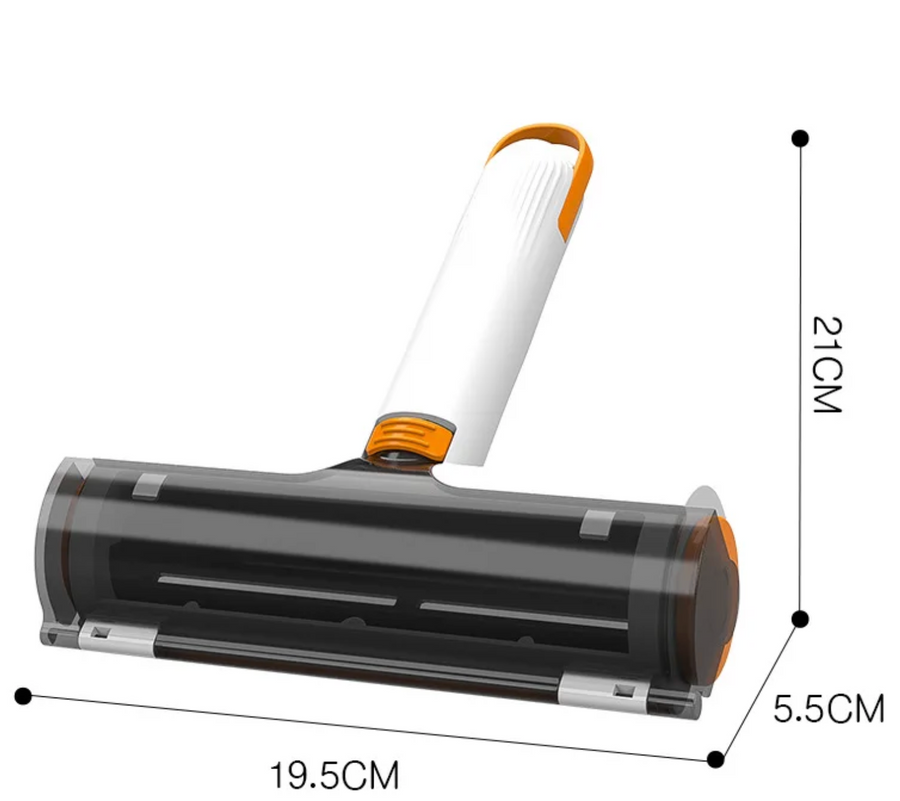 Roller dimensions shown as 19.5 by 21 by 5.5 centimetres