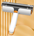 White and orange reusable pet hair roller